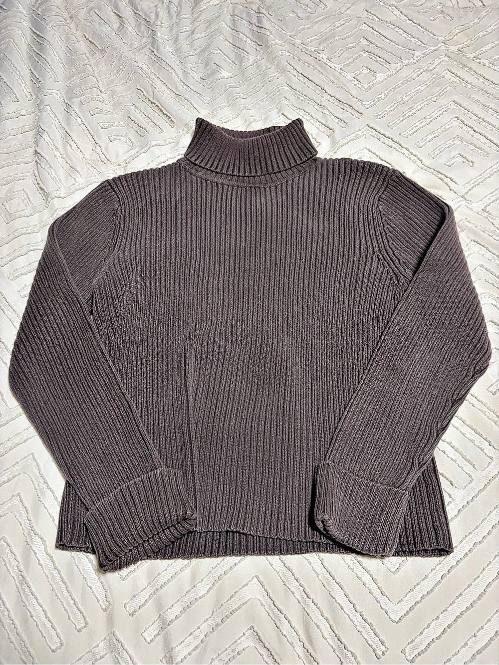 SONOMA Ribbed Turtleneck Sweater Brown Size Large Like New